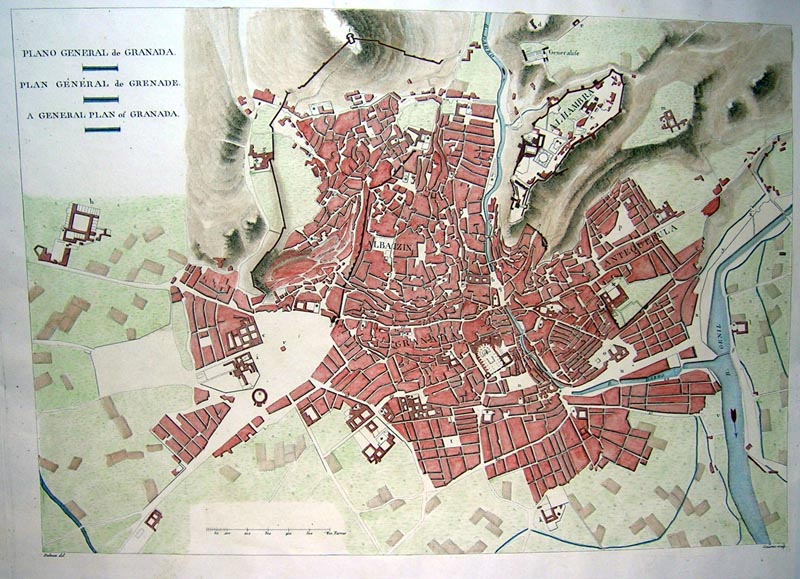 Plano general de Granada > Mapas, Planos . Frame Grabados, Mapas
