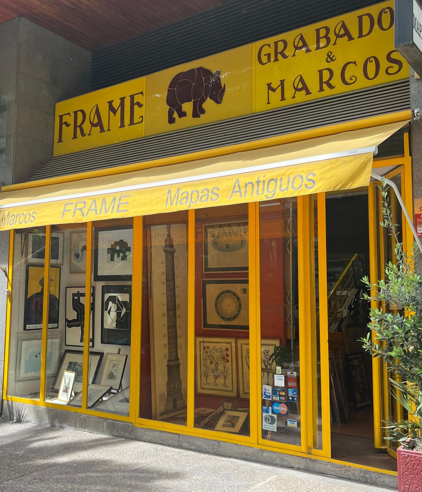 Fachada de Galería Frame en Madrid